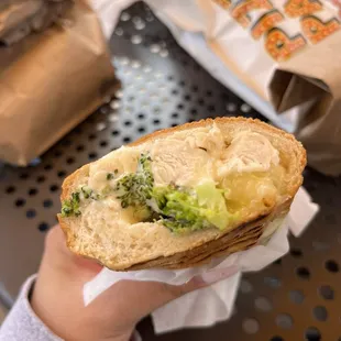 Hot Chicken Broccoli Mushroom Sandwich