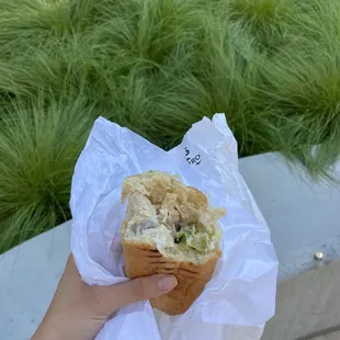 Hot Chicken Broccoli Mushroom Sandwich