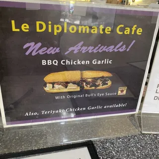 Hot BBQ Chicken Garlic Sandwich