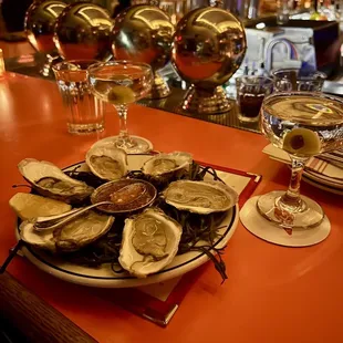 Oysters and martinis