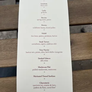 Food Menu