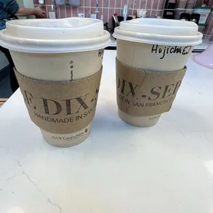 Hojicha cloud lattes