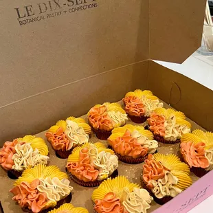 Banana Petite Cakes with salted caramel buttercream