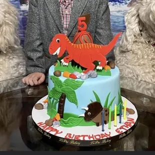 Dinosaur themed cake