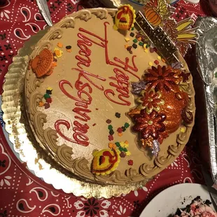 Thanksgiving cake - mocha