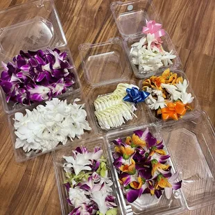 Variety of lei's ranging from $10-$25