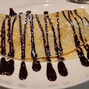 Chocolate and fruit crepe