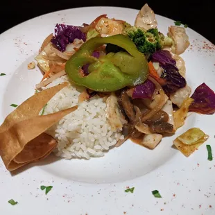 My friend enjoyed her shrimp gallaba.