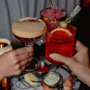 drink, oysters and mussels