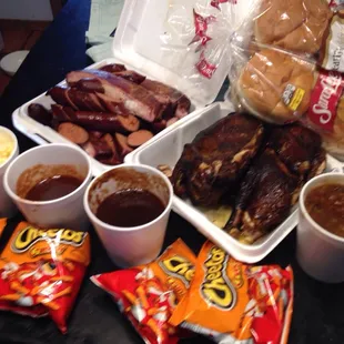 The family meal, says it will feed four. It will feed a whole lot more then four!