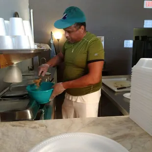 The owner makes and prepares hid food fresh every day!