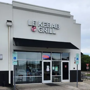 the front of the restaurant