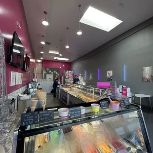 Gelato and sorbet.