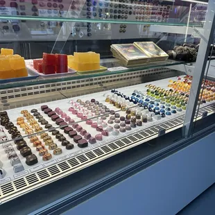 Beautiful selection of gourmet chocolates.