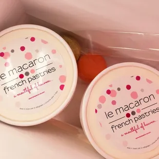 Pints of almond macaron gelato