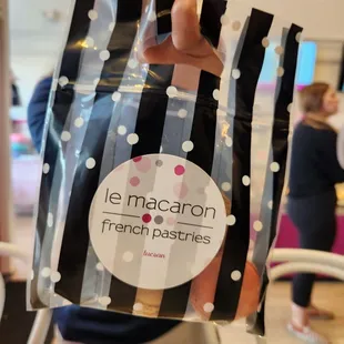 a bag of french pastries
