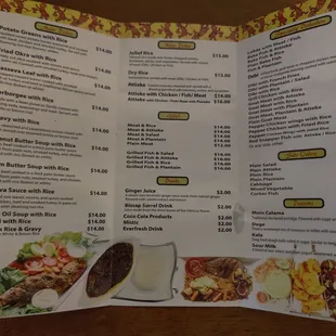 menu, burritos and wraps