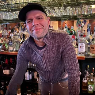 a man behind the bar