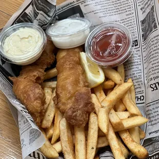 2 pieces fish and chips
