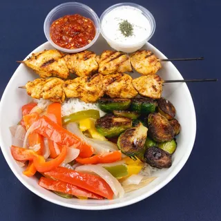 Grilled Chicken Skewer Bowl