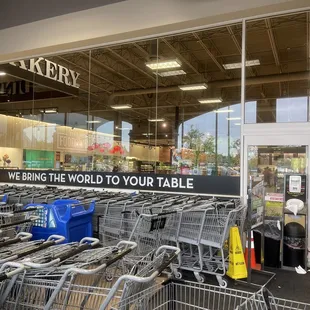 the entrance to the store