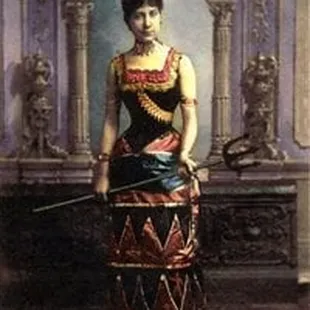 Laura Lacoul at the Mardi Gras Rex Ball, c. 1880.