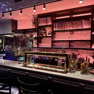 the bar area of the restaurant
