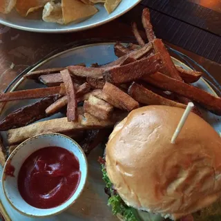 Le Moo Burger and Fries