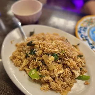 Panang Curry Fried Rice w/Chicken ($16)