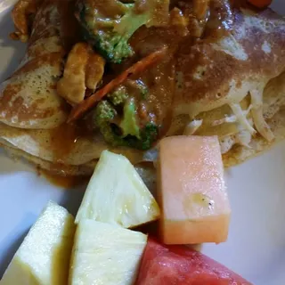 Peanut Chicken Curry Crepe