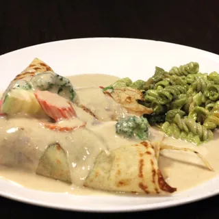 Veggie Green Curry Crepe
