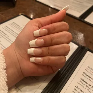 Shellac French Tip Nails