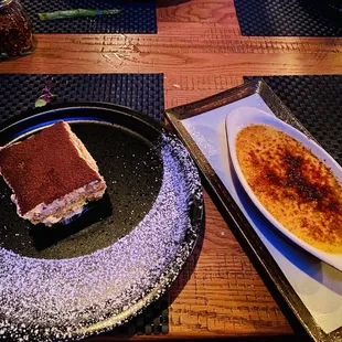 One of the best tiramisu I have had in forever!  Really good creme brûlée