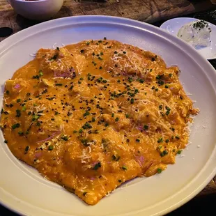Omg this was amazing - lobster ravioli with crabmeat chunks