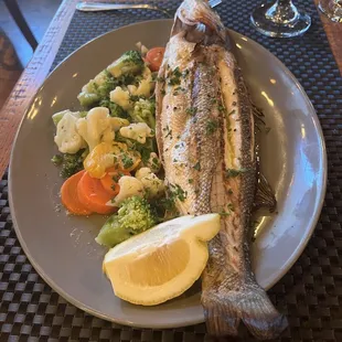 Whole branzino