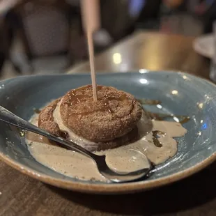 Churro Sandwich (Ice cream sandwich w churros as cookies)