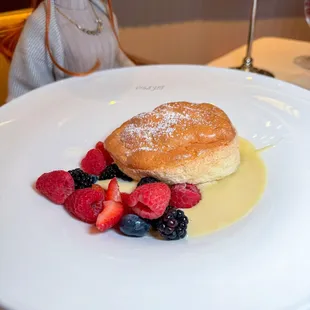 Soufflé Grand Marnier with Fresh Berries and Grand Marnier Cream
