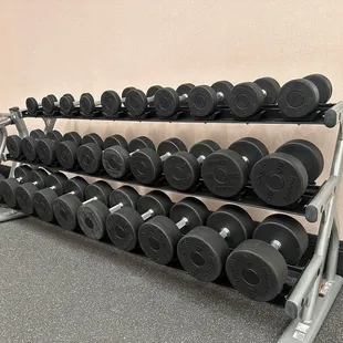 Dumbbells that go up to 75 lbs!