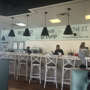 Coffee and food counter