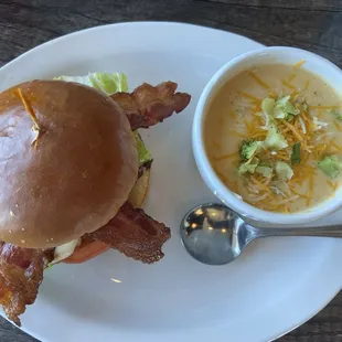 Cajun chicken with broccoli cheese soup. Very good.