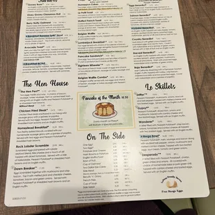 sushi and sashimi, menu