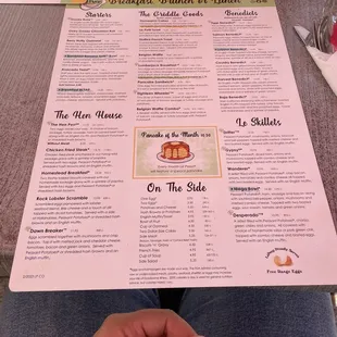 Brunch menu