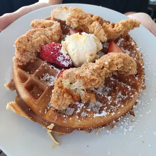 Chicken and waffles