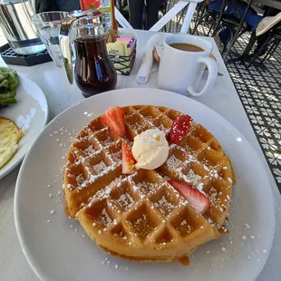 waffles, food