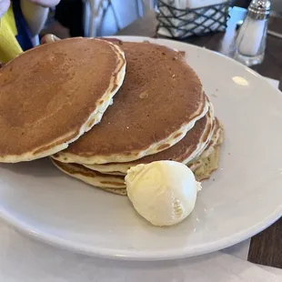 "Small" pancake stack...way more than my 8 year old could tackle