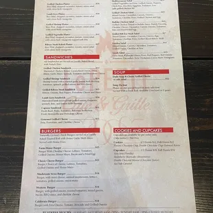 Menu back
