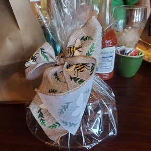 a bag of coffee