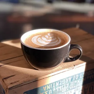 a cup of cappuccino