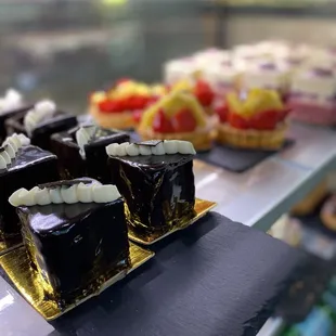 a variety of desserts