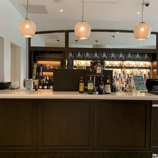 the bar and counter area